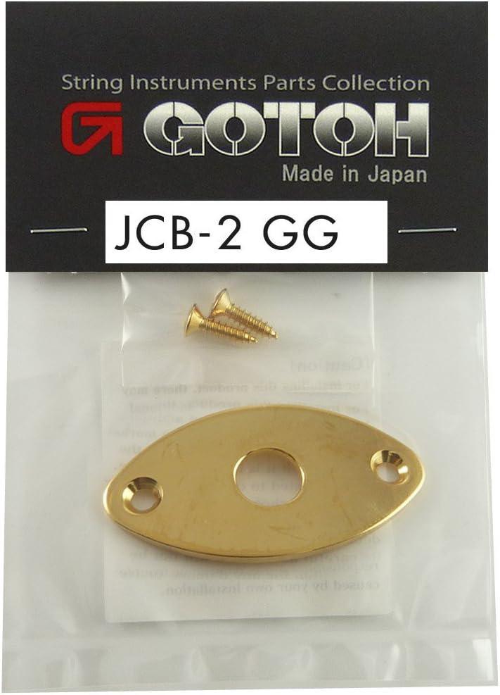 Gotoh JCB-2 GG Football Shaped Edge Mount Jack Plate - Gold