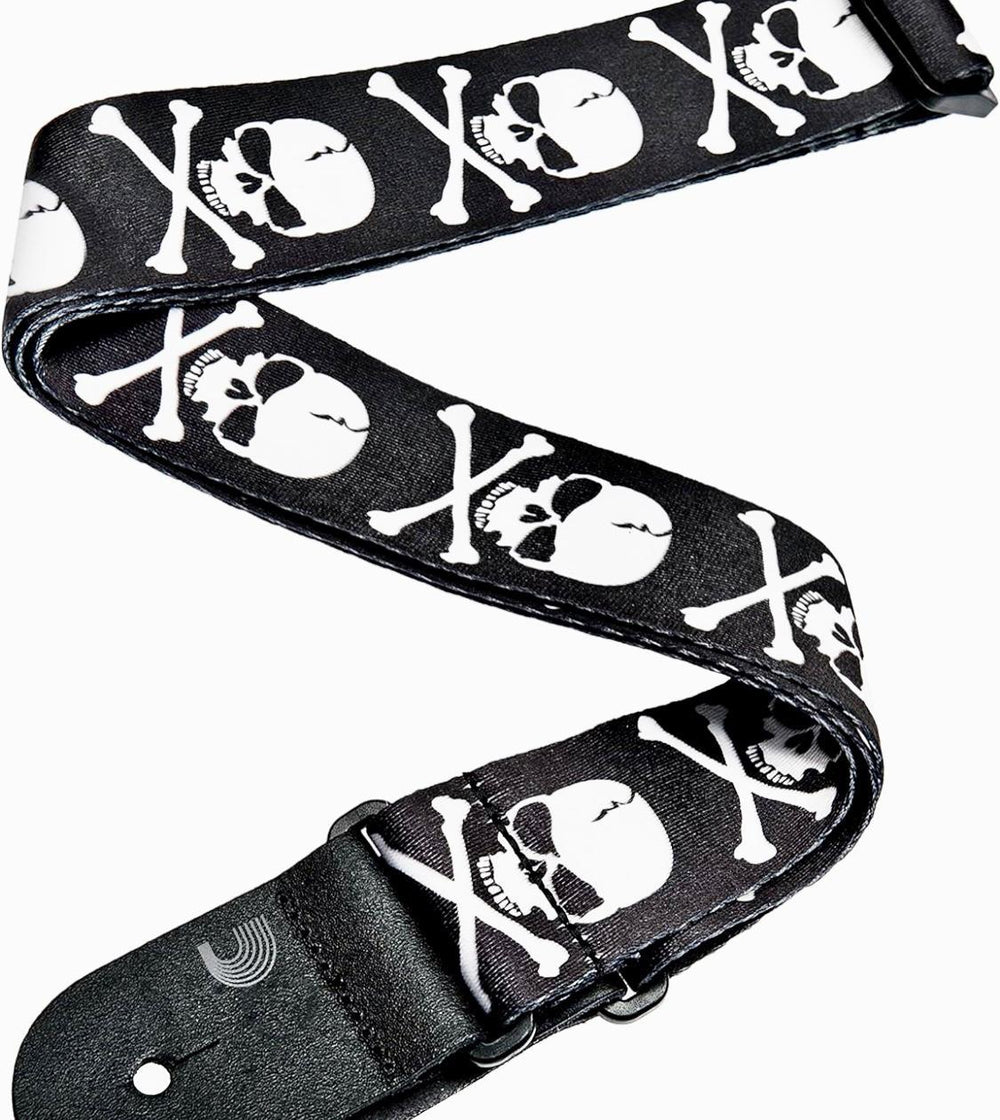 Skull and Cross Bone 50H01 POLYESTER WOVEN GUITAR STRAP