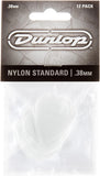 JIM DUNLOP 44P.38 Nylon Standard, White, .38mm, 12/Player's Pack