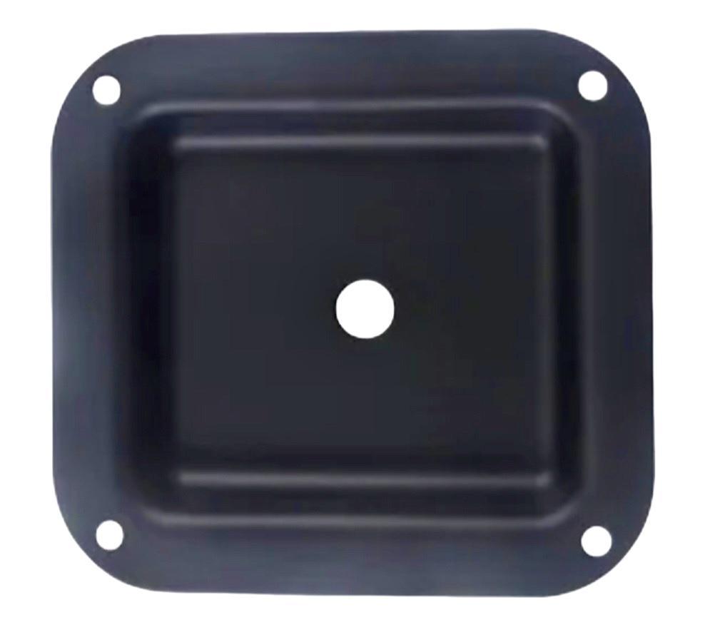 Jack Plate - 1-Hole, Metal, 4.02" x 4.40", Black