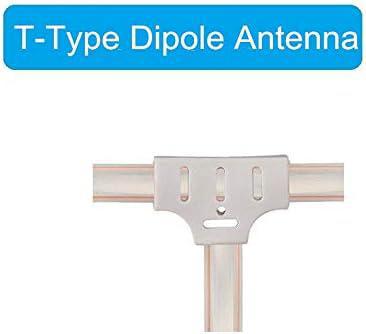 Ancable 300 Ohm FM Antenna T Shape Dipole Radio Ant with Spade Terminal for Yamaha Sharp JVC Denon Marantz Vintage Stereo Tuner Receiver