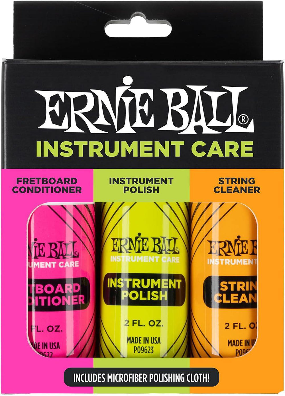 Ernie Ball Guitar Polish, Fretboard Conditioner, and String Cleaner with Polish Cloth P04225