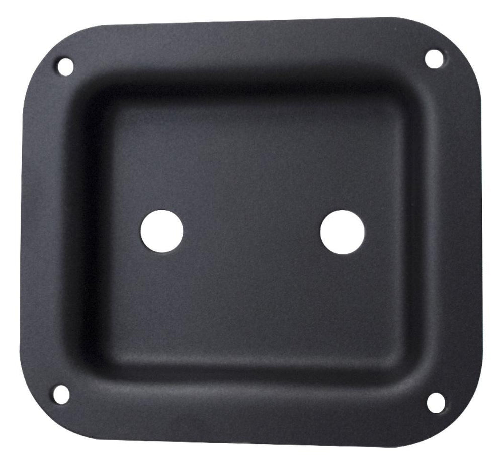 Jack Plate - 2-Hole, Metal, 4.02" x 4.41" Black