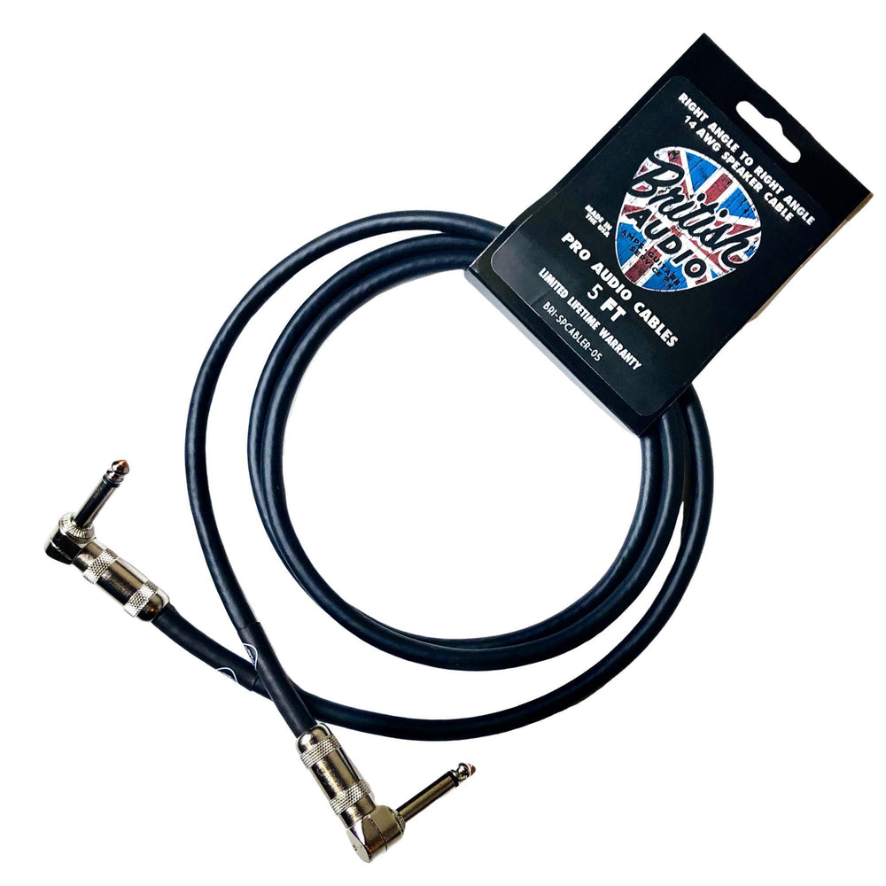 British Audio Pro Performance Speaker Cable - Right to Right (Black Jacket) | 14 AWG