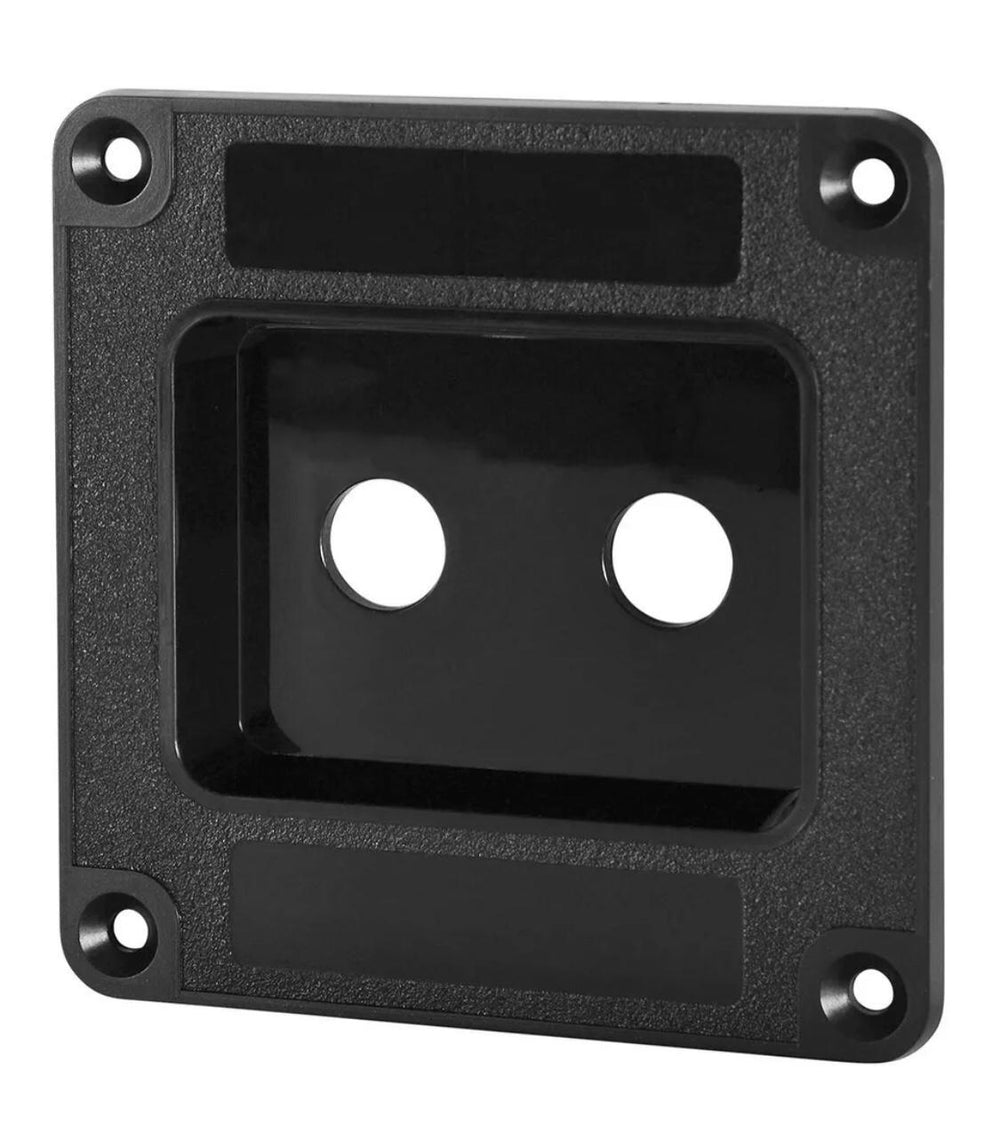 ABS Speaker Cabinet Jack Plate W/ Double Holes For 1/4"Jack 85x85mm Black