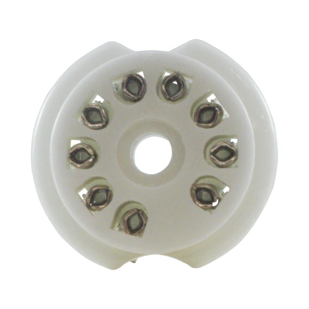 Tube Socket Porcelain 9 Pin PC Mount - British Audio