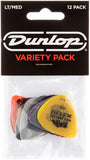 Dunlop PVP101 Pick Variety Pack, Assorted, Light/Medium, 12/Player's Pack