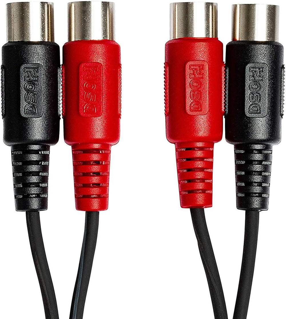 Hosa MID-203 Dual 5-Pin DIN to Dual 5-Pin DIN Dual MIDI Cable, 3 Meters