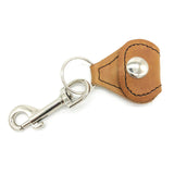 Rustic Guitar Pick Holder Key Chain Leather British Brown - British Audio