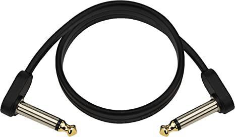 D'Addario Accessories Flat Patch Cable, Right Angle, Single PK