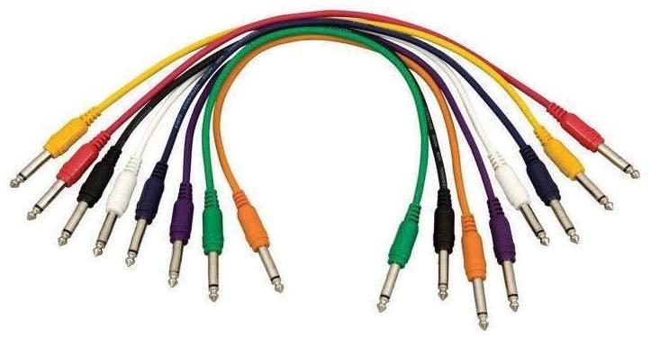 On-Stage Straight Patch Cables (TRS-TRS, 8-pack)  PC18-17QTR-S