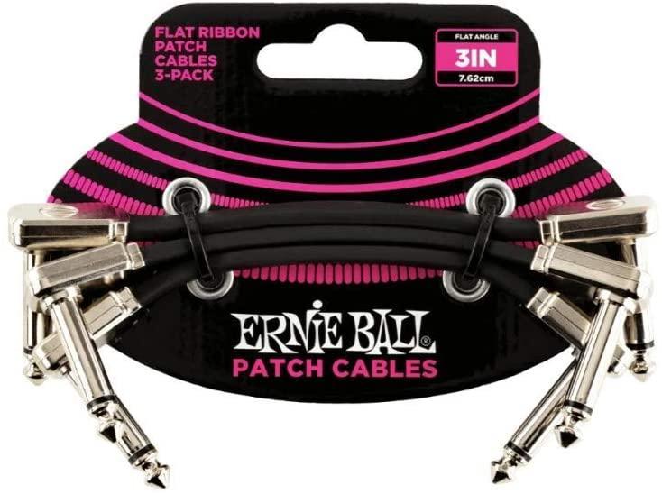 Ernie Ball Flat Ribbon Patch Cable, 1/4", 3 Inch (P06220)