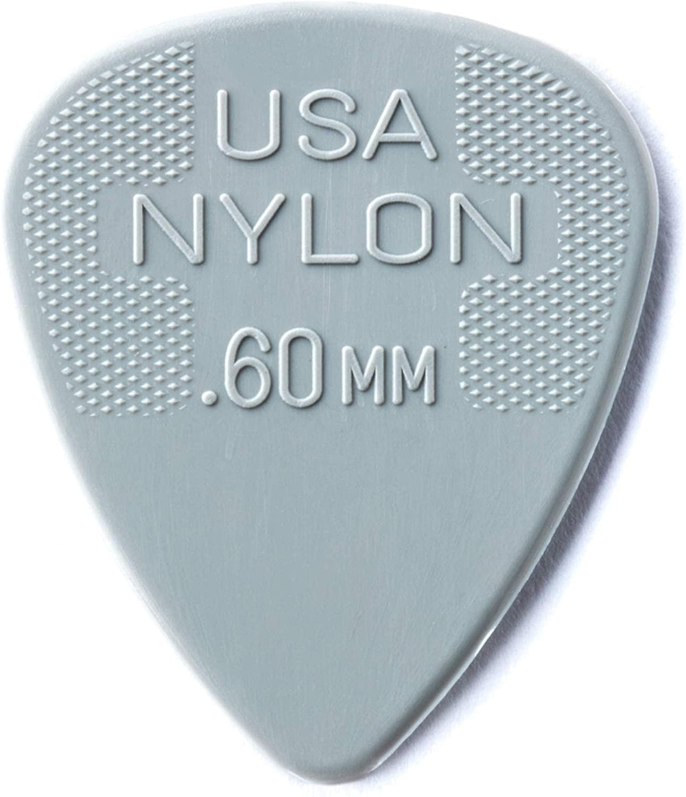 Dunlop 44P.60 Nylon Standard Guitar Picks, Light Gray, .60mm, 12/Player's Pack