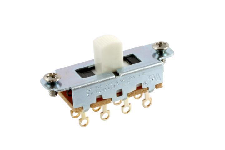 Switchcraft® On-Off-On Slide Switch (White) for Mustang® EP-0261-025 - British Audio