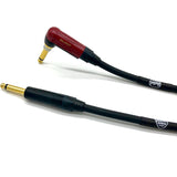 British Audio Pro Performance Silent Instrument Cable - Right Angle Silent to Straight (Black Jacket) - British Audio