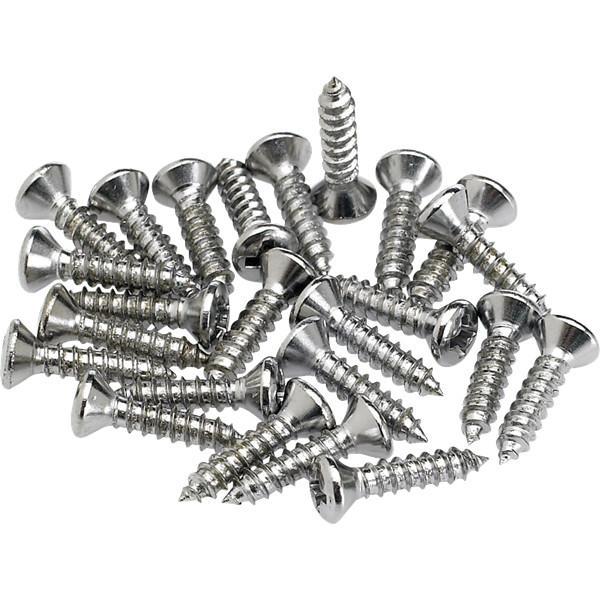 Fender Pickguard/Control Plate Mounting Screws (24) (Chrome)