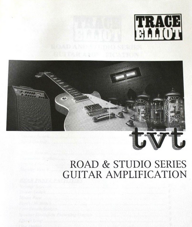 Trace Elliot User Manual TVT Pre-Amp - British Audio