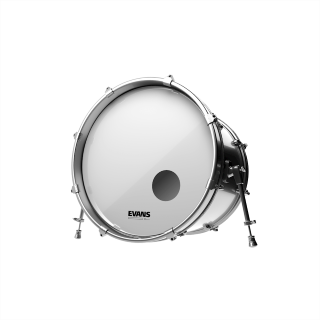 Evans Heads BD22RGCW 22-Inch EQ3 Resonant Coated Bass Drum Heads - White