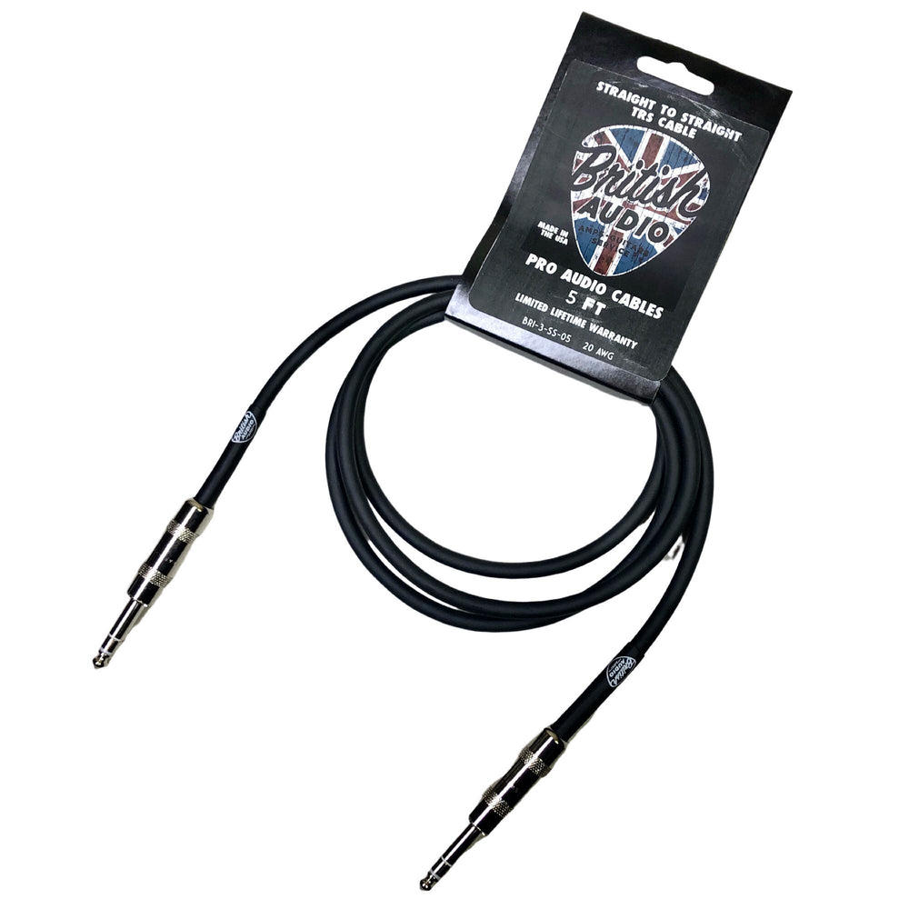 British Audio Pro Performance Straight to Straight TRS Stereo Patch and Expression Cable