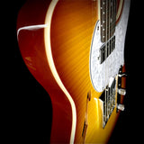 VINTAGE V72FTB REISSUED CUSTOM SPEC TL ELECTRIC GUITAR ~ FLAME TOBACCO BURST - British Audio