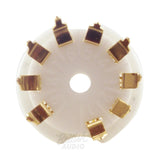 Tube Socket Gold Porcelain 9 Pin PC Mount - British Audio