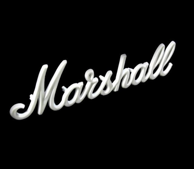 Marshall 11" OEM White Script Logo JCM800 JCM900 - British Audio