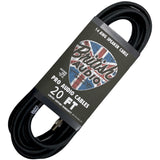 British Audio Pro Performance Speaker Cable - Straight to Straight (Black Jacket) 14 AWG