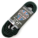 British Audio Pro Performance Silent Instrument Cable - Straight Silent to Straight (Kemper Green & Black Braid) - British Audio