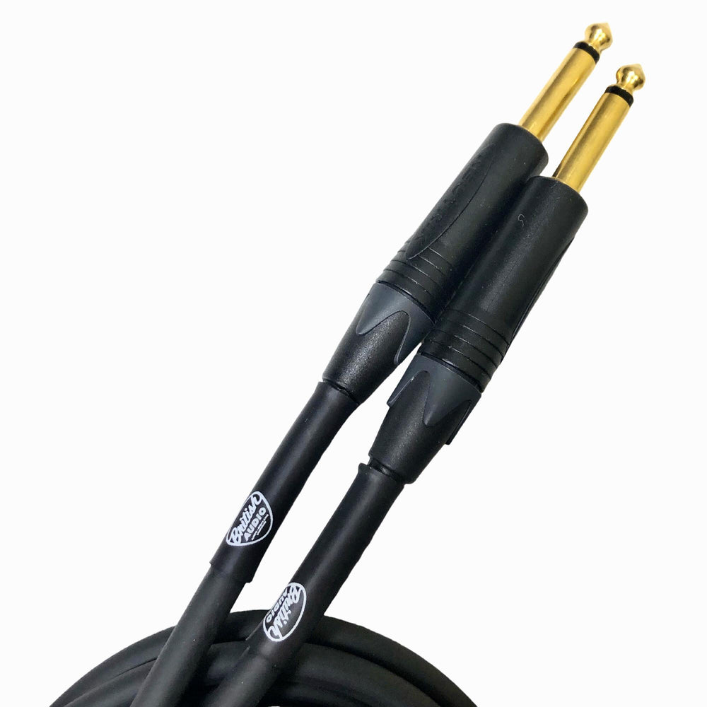 British Audio Pro Performance Studio Instrument Cable Straight to Straight (Black Jacket)