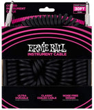 Ernie Ball 30' Coiled Straight / Straight Instrument Cable - Black-P06044