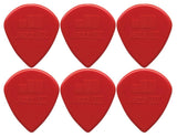 Dunlop Jazz III Pick 6 Pack, Red Nylon,1.38mm (47P3N)