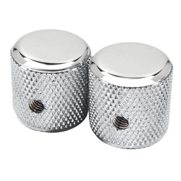 Pure Vintage '60s Telecaster® Knurled Knobs, (2), Chrome/Aluminum