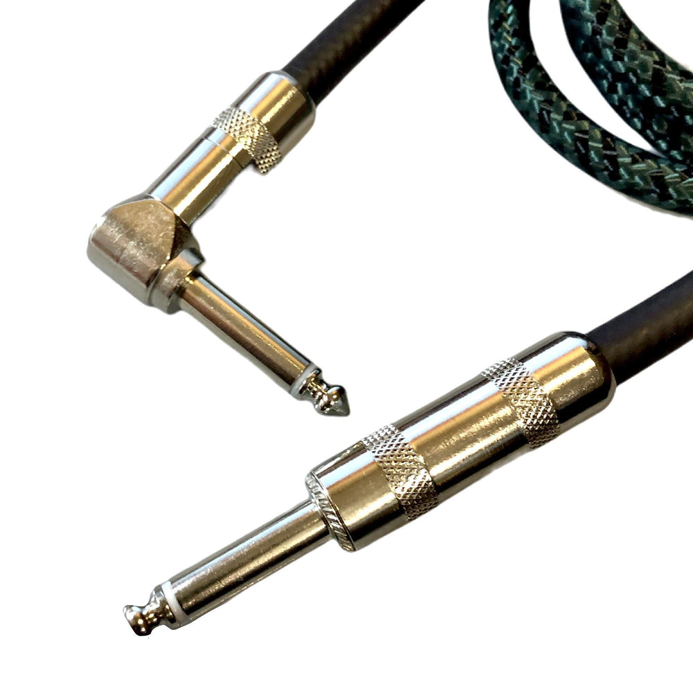 British Audio Pro Performance Right Angle to Straight (Kemper Green Braid)