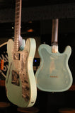 James Trussart Steelcaster Seafoam Green on Cream w/ Roses - British Audio