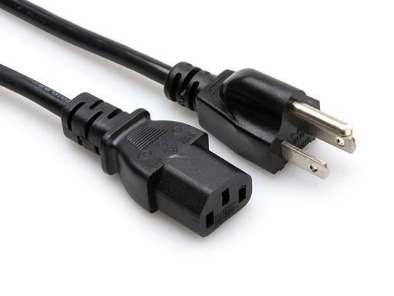 Power Cable 12' for Ampeg Guitar and Bass Amps - IEC 120V