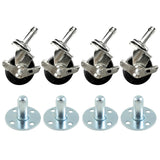 4 x Locking Amp Caster Sockets & Wheels For SWR, Gallien-Krueger, Ampeg - British Audio