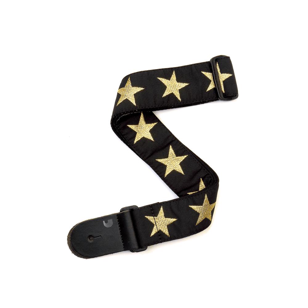 D'Addario NYLON WOVEN GUITAR STRAP Gold Star 20T05