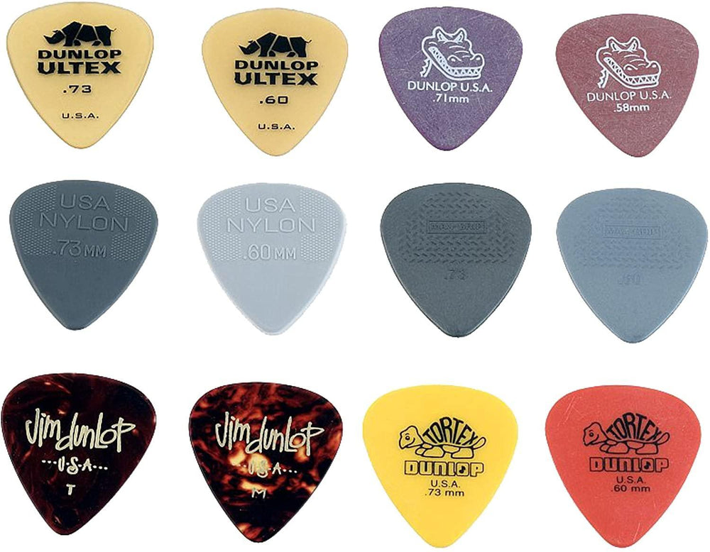 Dunlop PVP101 Pick Variety Pack, Assorted, Light/Medium, 12/Player's Pack