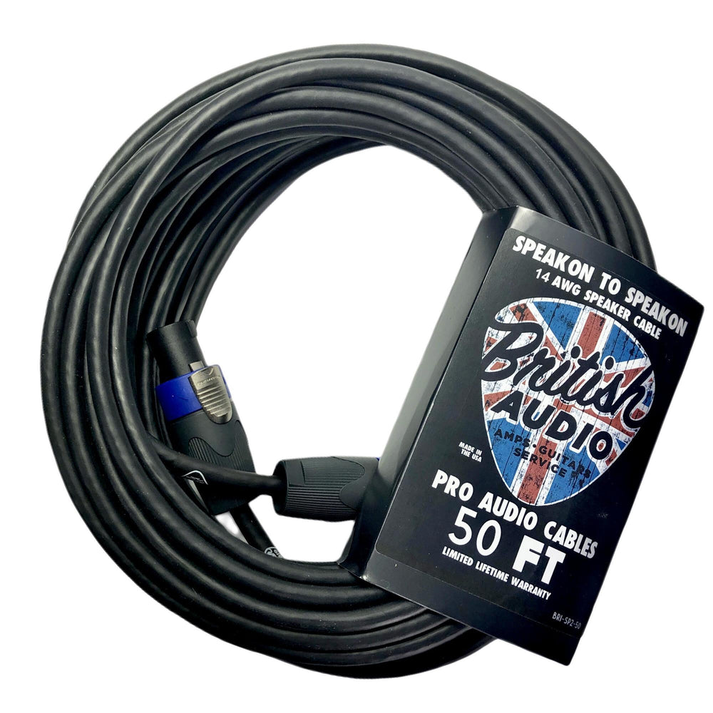 British Audio Touring Essentials Pro Performance Speakon  to Speakon 14 AWG Cable