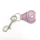 Rustic Guitar Pick Holder Key Chain Leather Pink - British Audio