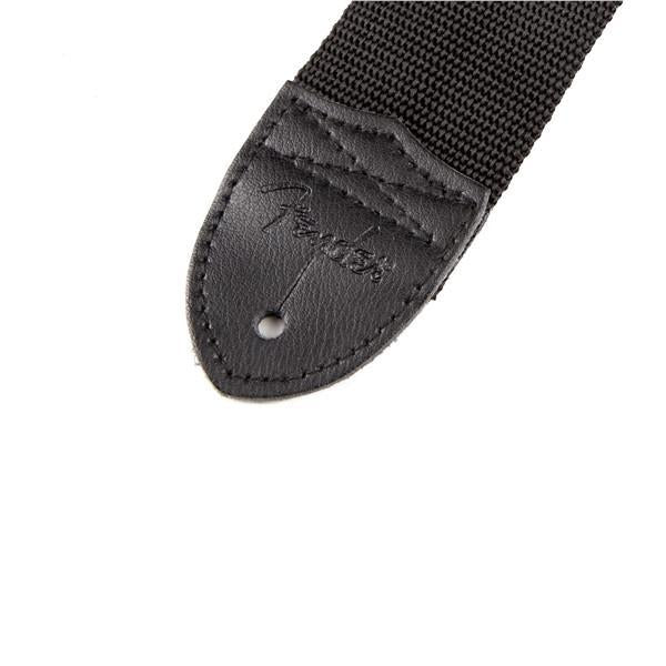 Fender® 2" Black Poly Strap w/ Grey Fender® Logo