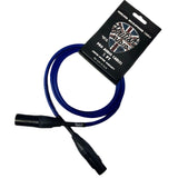 British Audio Pro Performance XLR Mic & Studio Cable ~ Blue Jacket