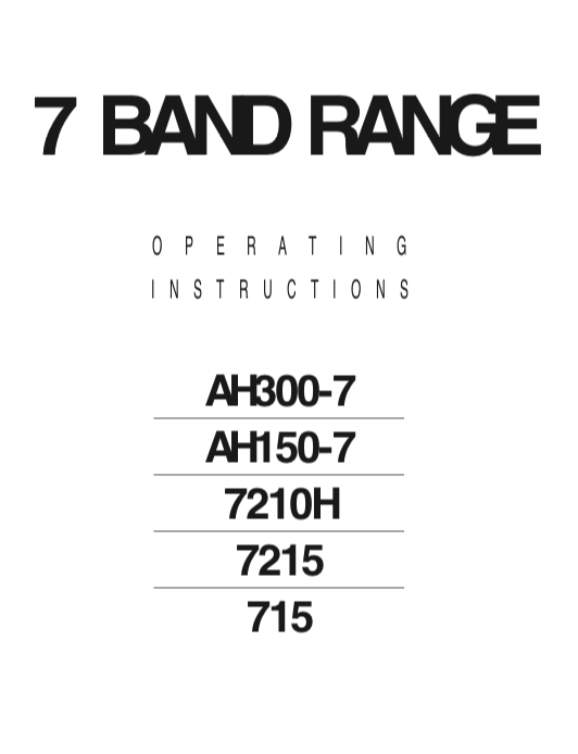 Trace Elliot GP7 User Manual - British Audio