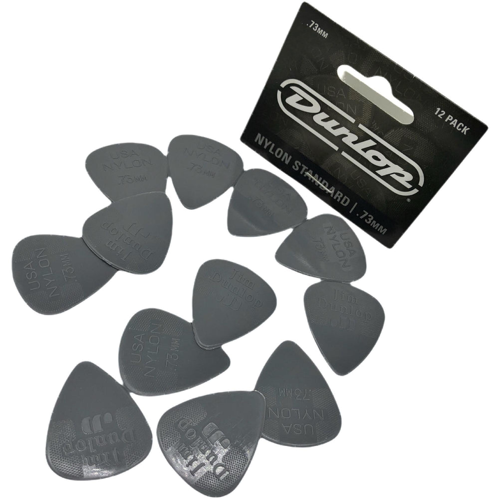 Dunlop 44P.73mm Nylon Standard Guitar Picks, 12-Pack