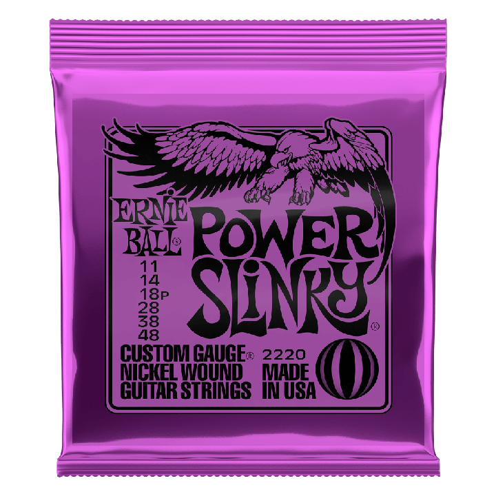 ERNIE BALL POWER SLINKY NICKEL WOUND ELECTRIC GUITAR STRINGS - 11-48 GAUGE - British Audio