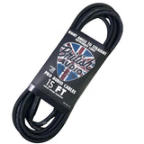 British Audio Pro Performance Studio Instrument Cable Right Angle to Straight (Black Jacket)