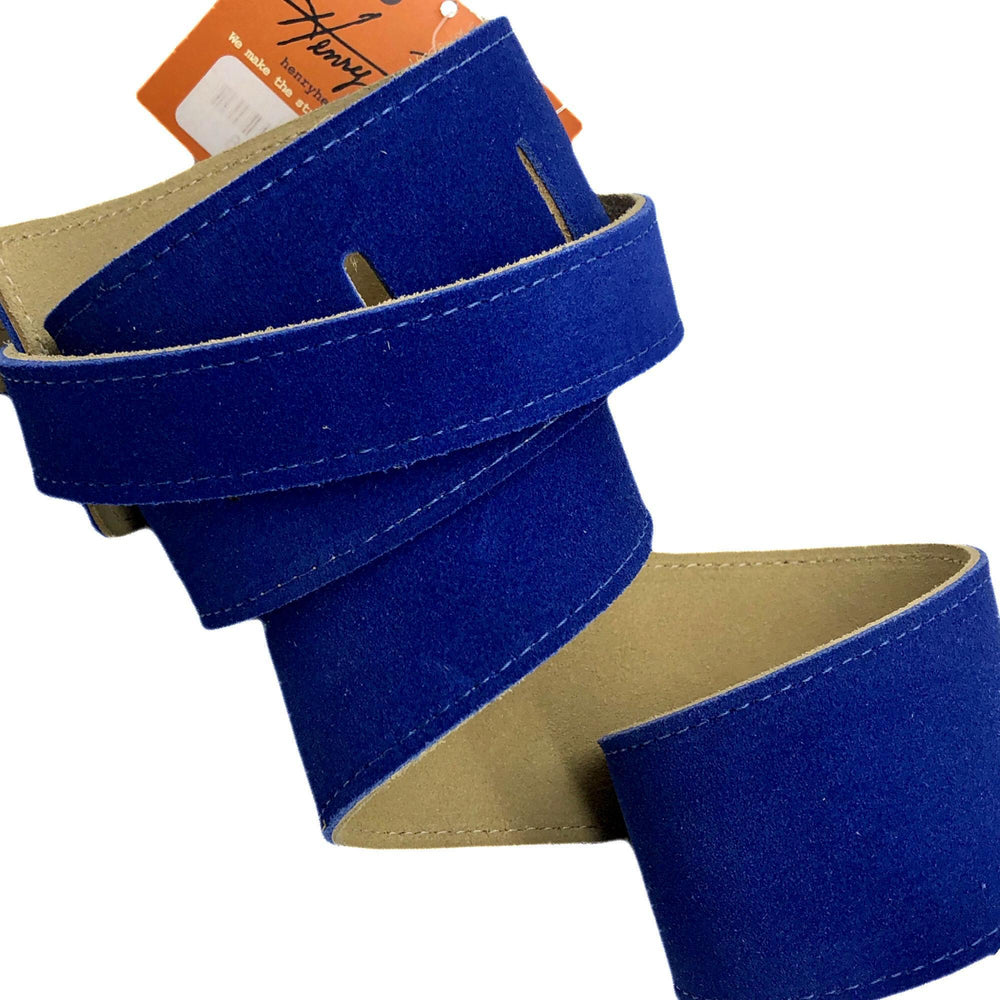 Henry Heller Blue Suede 2.5" Guitar Strap