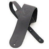 British Audio Black Leather Guitar Strap - British Audio