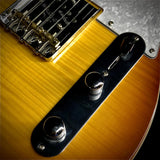 VINTAGE V72FTB REISSUED CUSTOM SPEC TL ELECTRIC GUITAR ~ FLAME TOBACCO BURST - British Audio