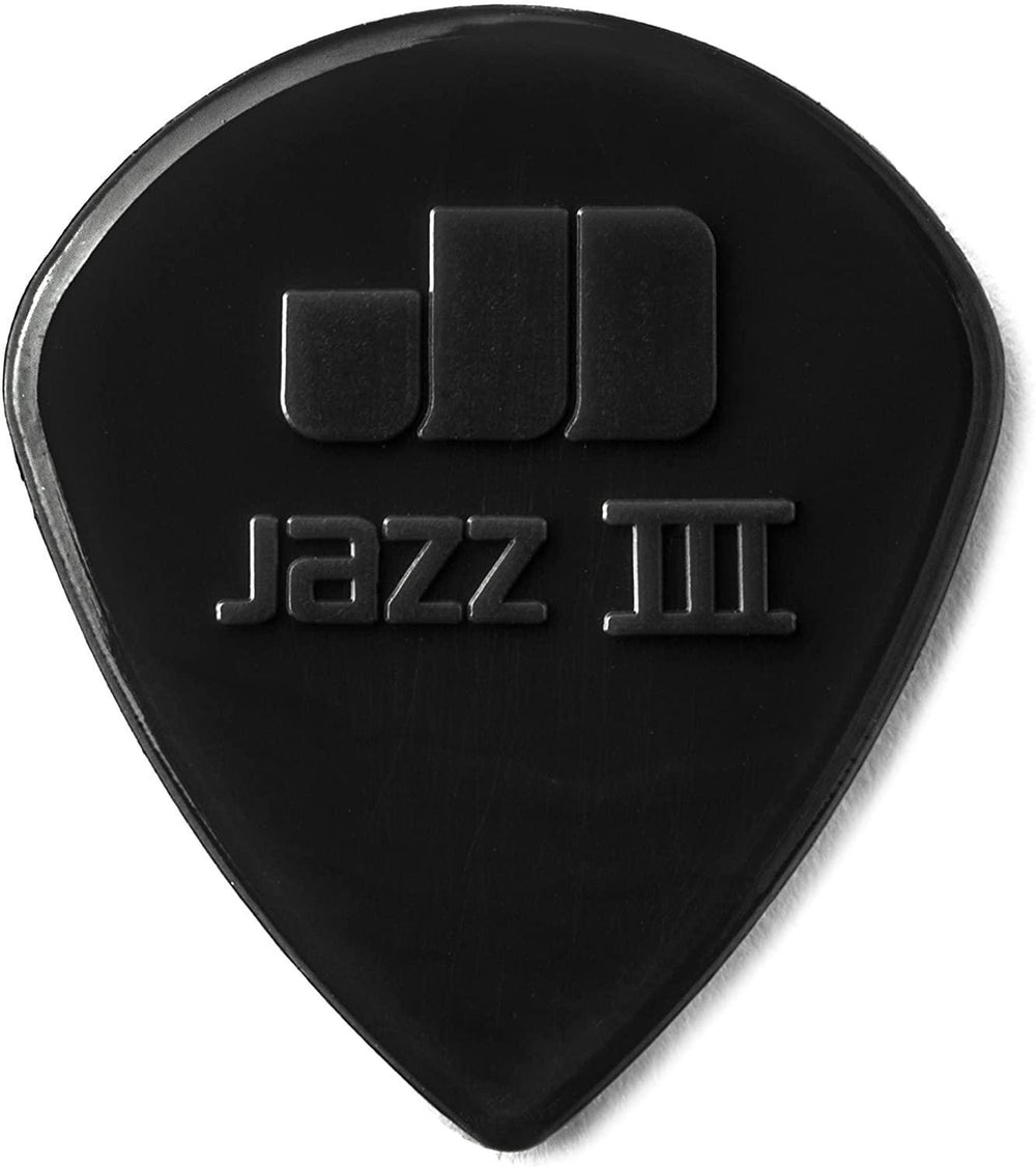 Dunlop 47P3S Nylon Jazz III, Black, 1.38mm, 6/Player's Pick Pack